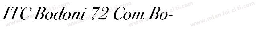 ITC Bodoni 72 Com Bo字体转换